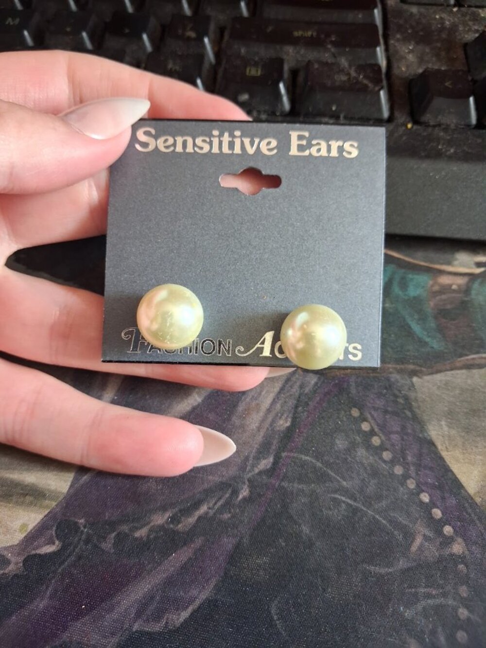 Large stud earrings